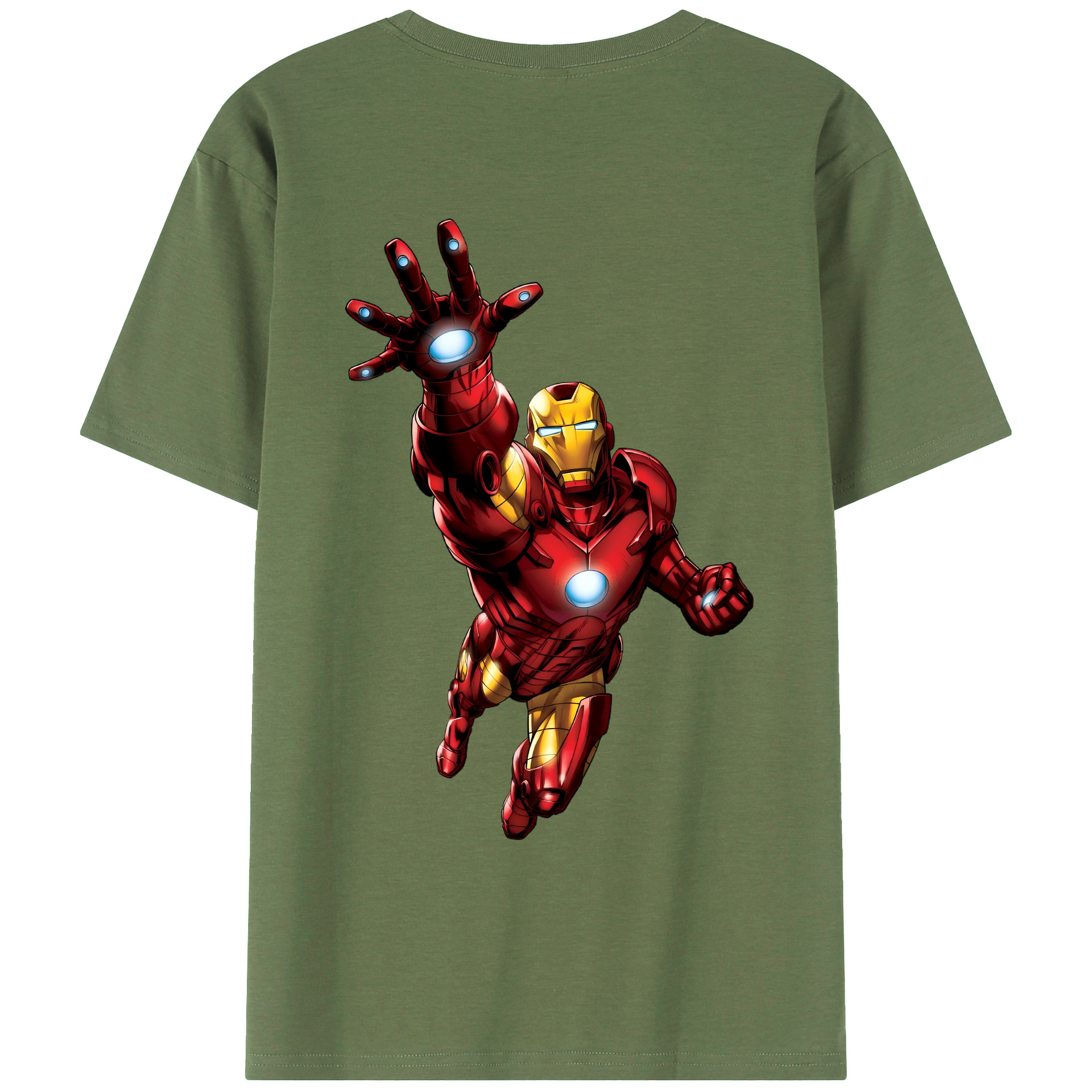 （画像用） アベンジャーズ The Avengers 綿100％ メンズ半袖Tシャツ（バックプリント） 通気性